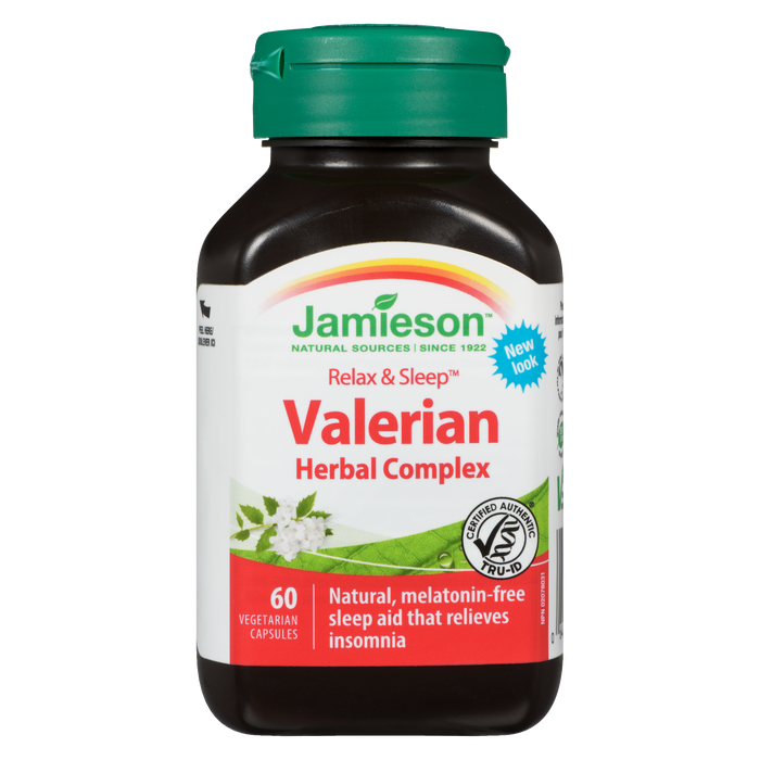 Jamieson Valerian Herbal Complex Relax & Sleep 60 Vegetarian Capsules