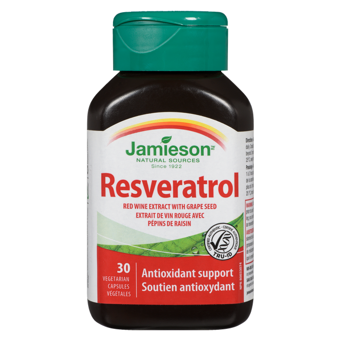 Jamieson Resveratrol 30 gélules végétariennes