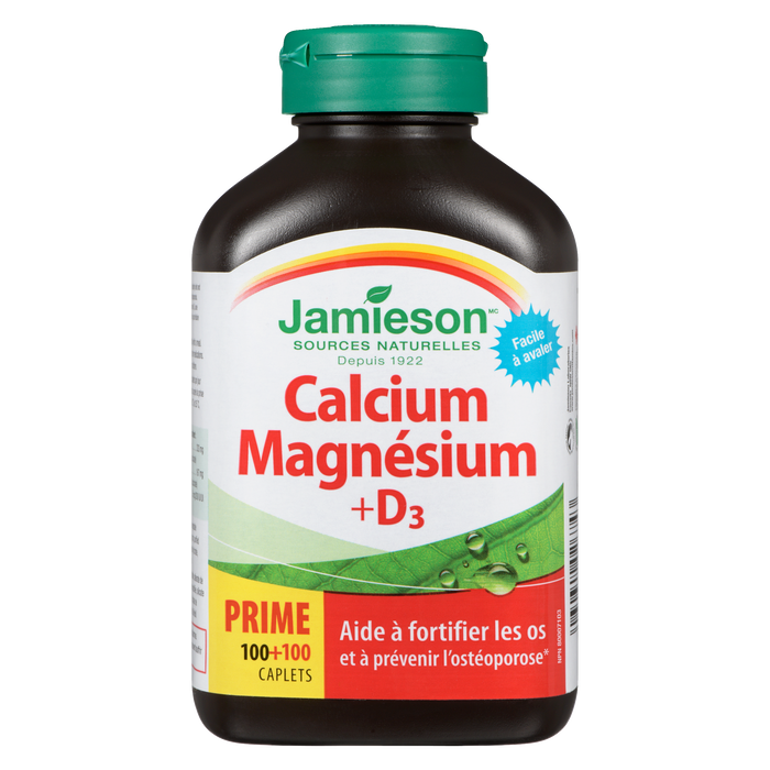 Jamieson Calcium Magnesium + D₃ Bonus 100+100 Caplets