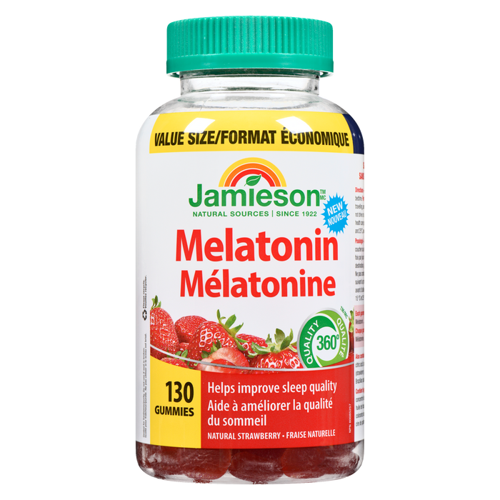 Jamieson Mélatonine Naturelle Fraise Format Économique 130 Gummies