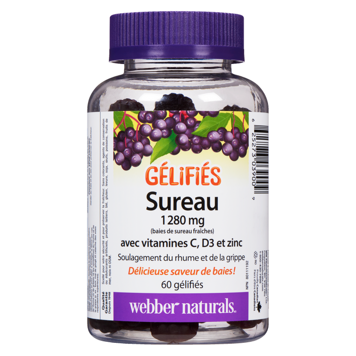 Webber Naturals Gummies Elderberry 1280 mg 60 Gummies