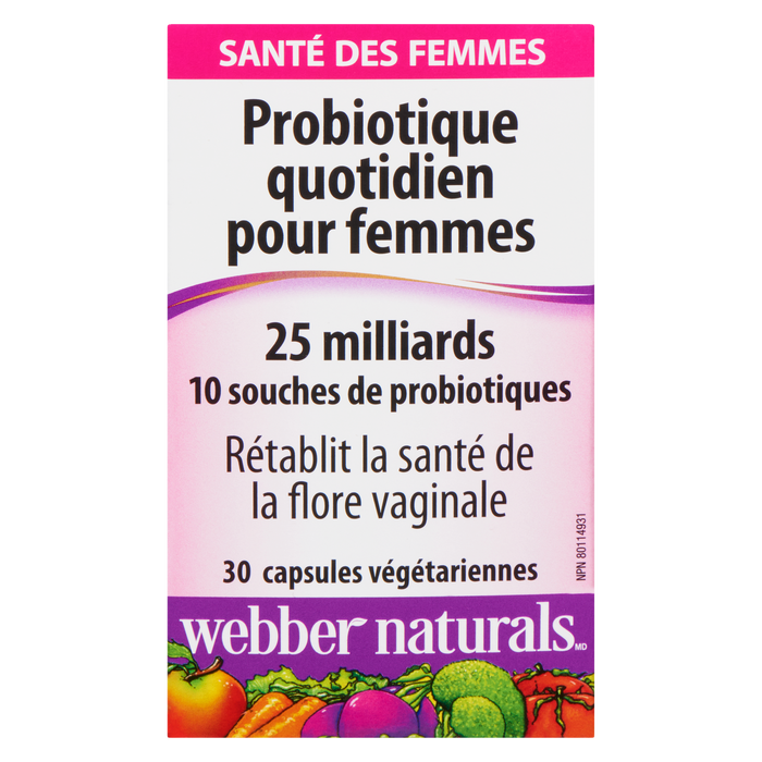 Webber Naturals Women's Daily Probiotic 25 Billion 30 Vegetarian Capsules