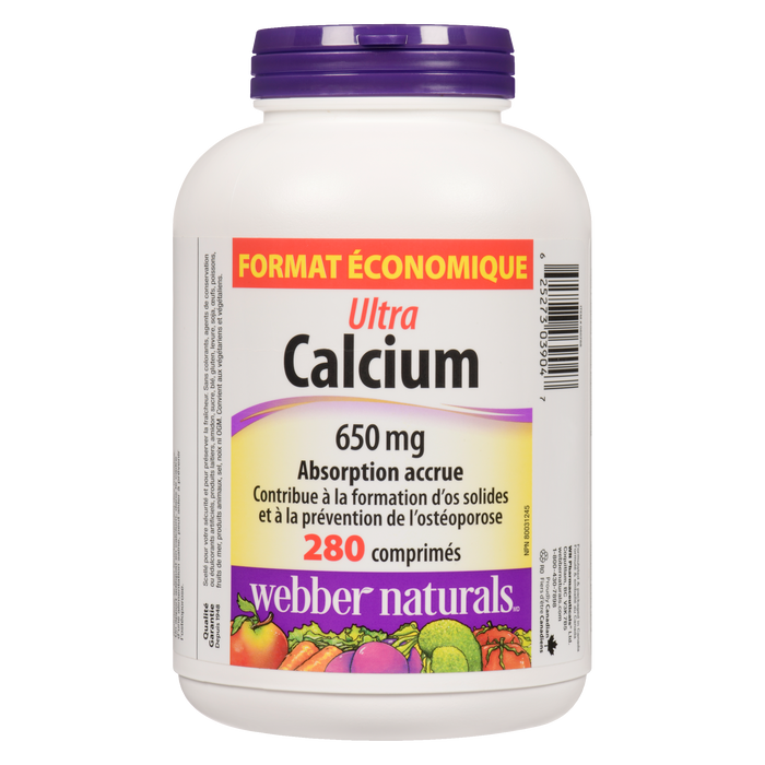 Webber Naturals Calcium Ultra 650 mg Value Size 280 Tablets