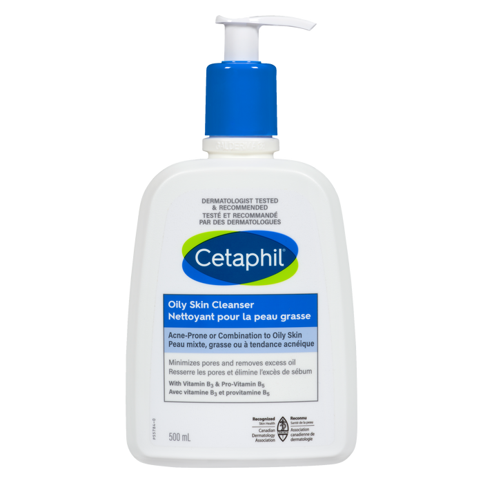 Cetaphil Oily Skin Cleanser Acne-Prone or Combination to Oily Skin 500 ml