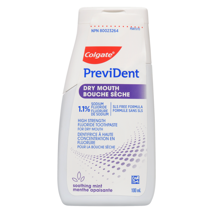 Colgate PreviDent High Strength Fluoride Toothpaste for Dry Mouth Soothing Mint 100 ml