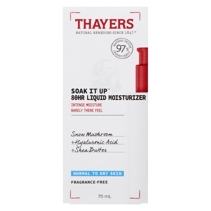 Thayers Soak It Up 80HR Liquid Moisturizer Normal to Dry Skin 75 ml