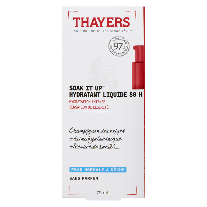 Thayers Soak It Up 80HR Liquid Moisturizer Normal to Dry Skin 75 ml