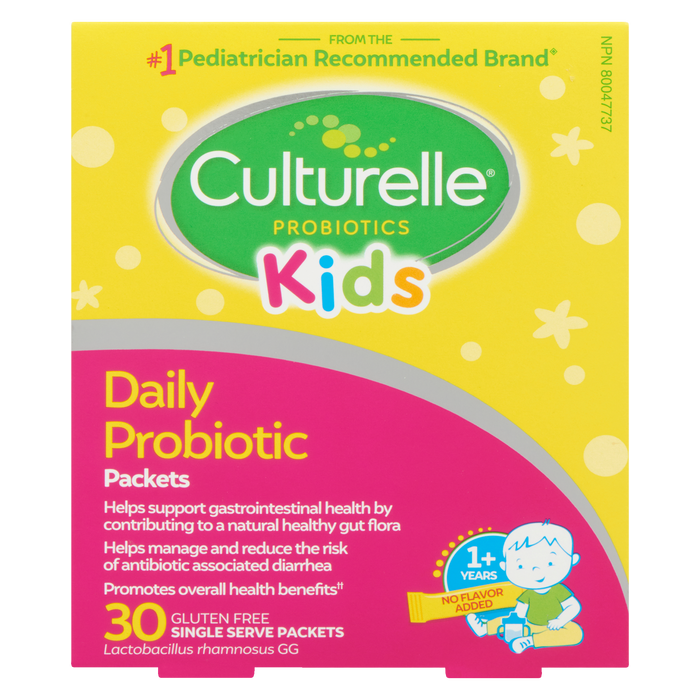 Culturelle Kids Daily Probiotic Packets 1+ Years 30 Gluten Free Single Serve Packets