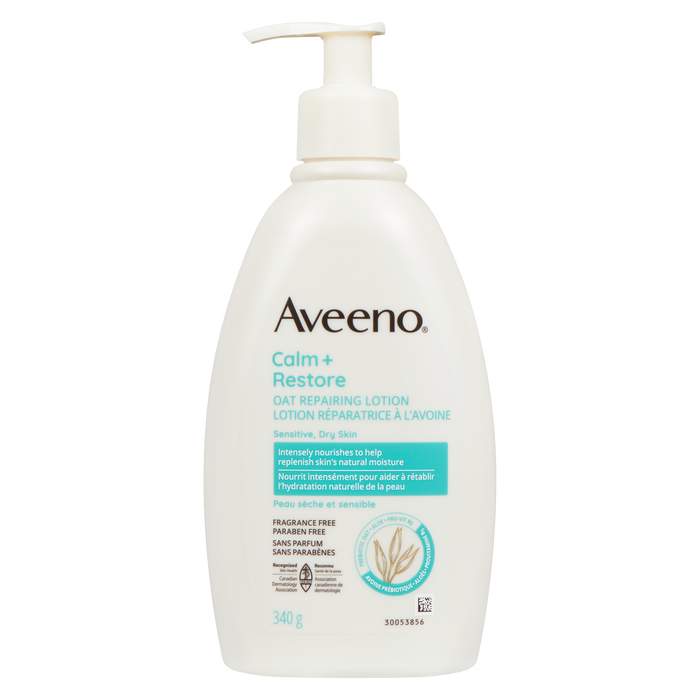 Aveeno Calm + Restore Lotion réparatrice à l'avoine pour peaux sensibles et sèches 340 g