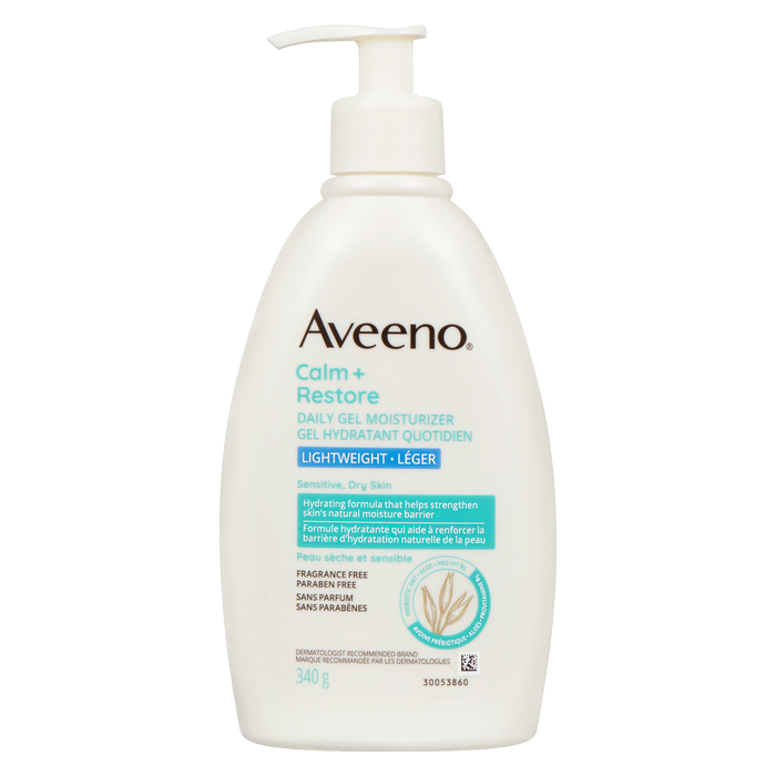 Aveeno Calm + Restore Gel hydratant quotidien pour peaux sensibles et sèches 340 g