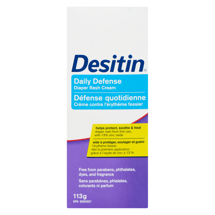 Crème pour l'érythème fessier Desitin Daily Defense 113 g