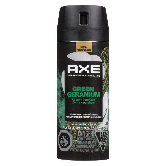 Axe Premium Body Spray Green Geranium Cedar + Patchouli 113 g