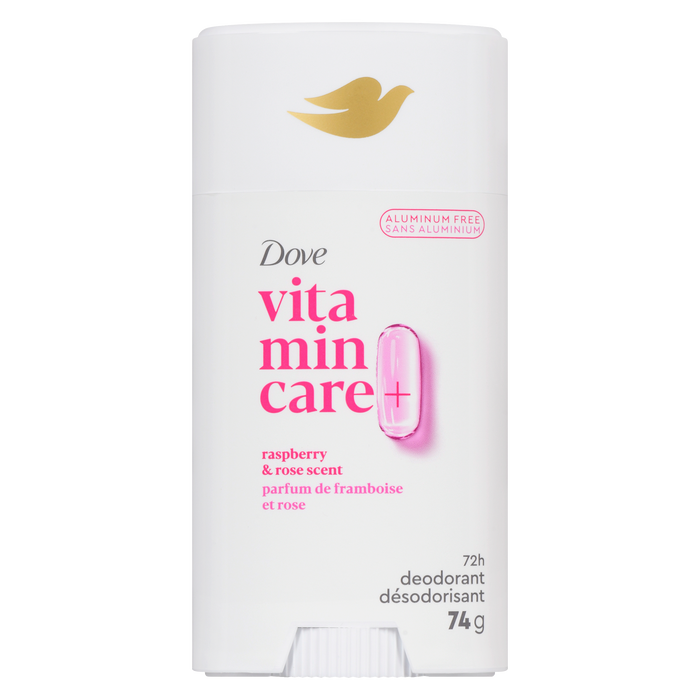 Déodorant Dove VitaminCare + Parfum Framboise &amp; Rose 74 g