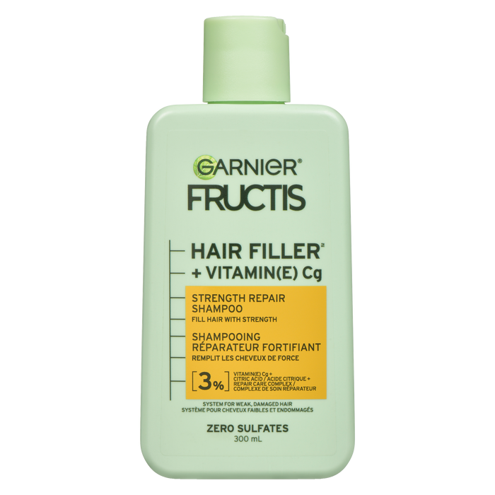 Garnier Fructis Strength Repair Shampooing Remplisseur de Cheveux + Vitamine Cg 3% 300 ml