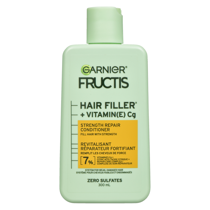 Garnier Fructis Strength Repair Après-shampooing réparateur pour cheveux + vitamine Cg 7% 300 ml