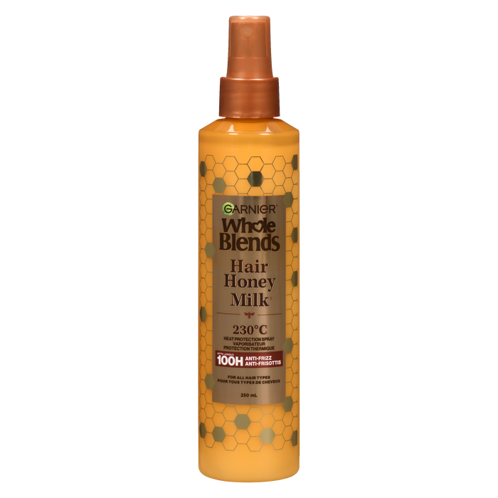 Garnier Whole Blends Spray protecteur de chaleur 230°C Lait de miel pour cheveux 250 ml