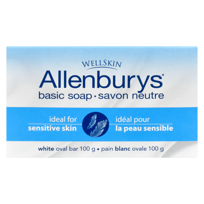 Wellskin Allenburys Basic Soap White Oval Bar 100 g