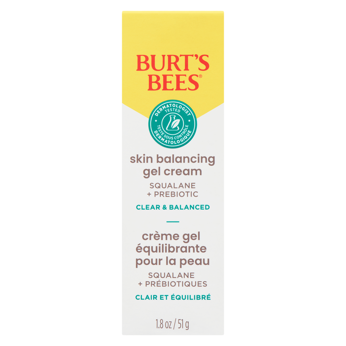 Crème gel équilibrante pour la peau Clear &amp; Balanced de Burt's Bees 51 g