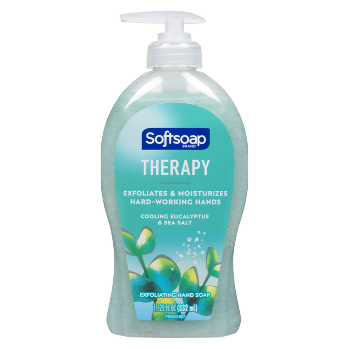 Savon exfoliant pour les mains Softsoap, eucalyptus rafraîchissant et sel de mer, 332 ml