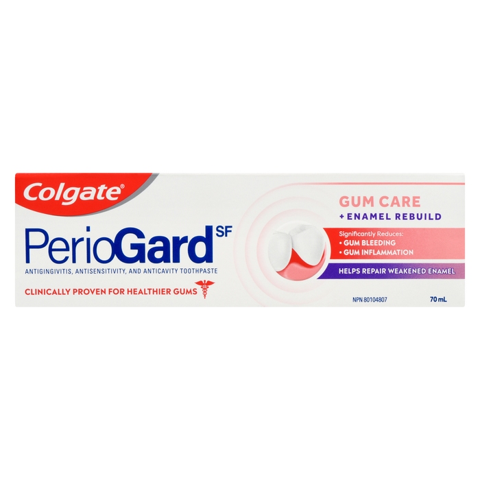 Dentifrice Colgate PerioGard SF antigingivite, antisensibilité et anticarie Soin des gencives + reconstruction de l'émail 70 ml