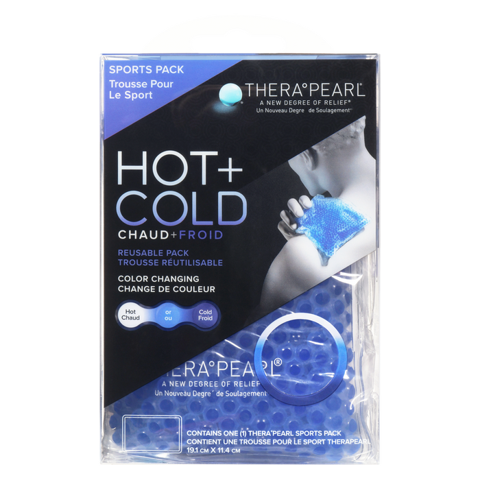 Pack de sport TheraPearl chaud + froid, pack réutilisable à changement de couleur