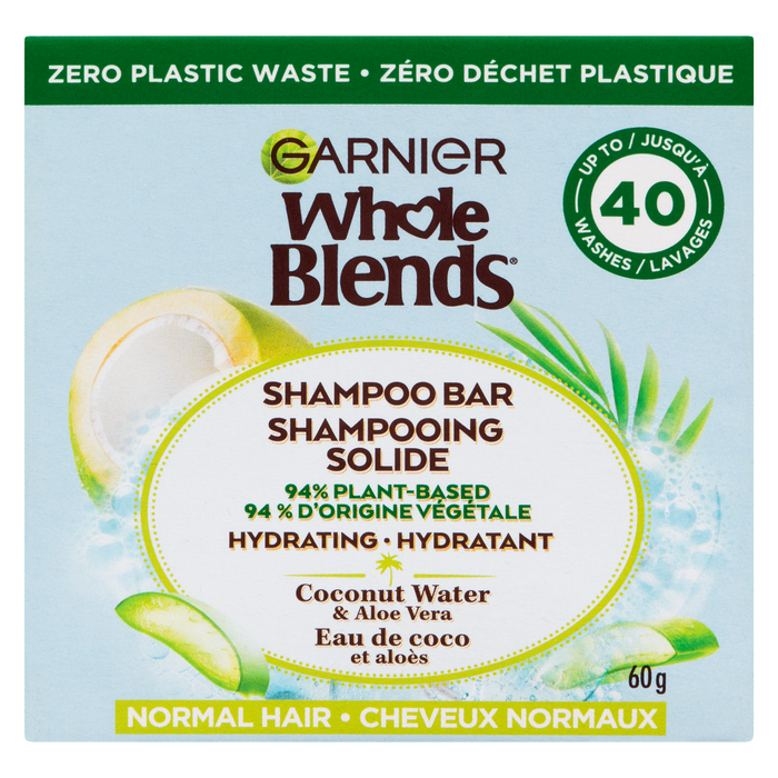 Garnier Whole Blends Shampoo Bar Hydrating Coconut Water & Aloe Vera Normal Hair 60 g