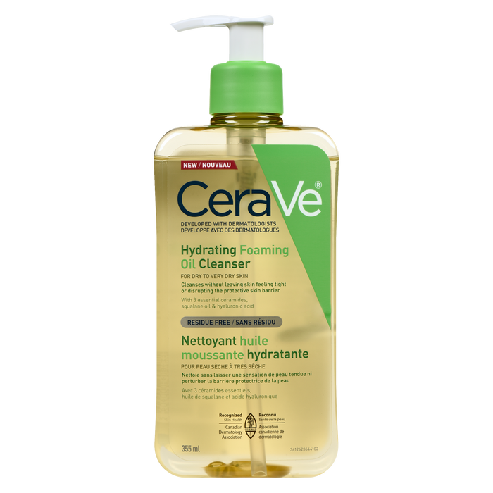 CeraVe Hydrating Foaming Oil Cleanser for Dry to Very Dry Skin 355 ml