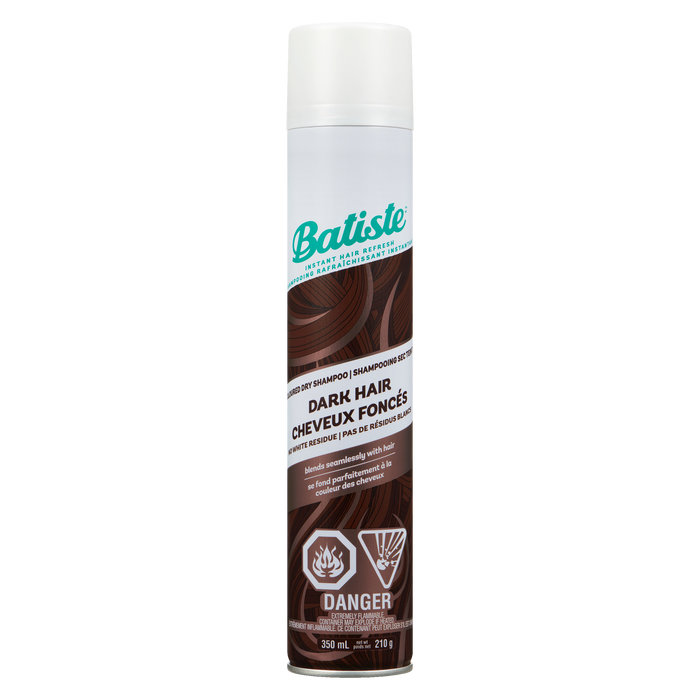 Shampoing sec coloré Batiste pour cheveux foncés sans résidus blancs 350 ml