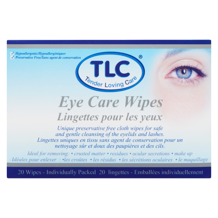 Lingettes pour le soin des yeux TLC 20 lingettes