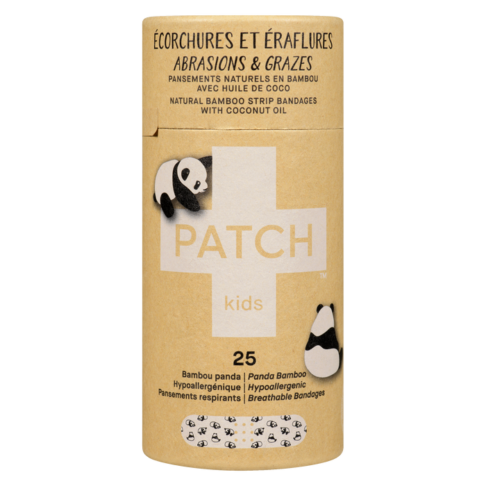 PATCH Kids Natural Bamboo Strip Bandages Abrasions & Grazes