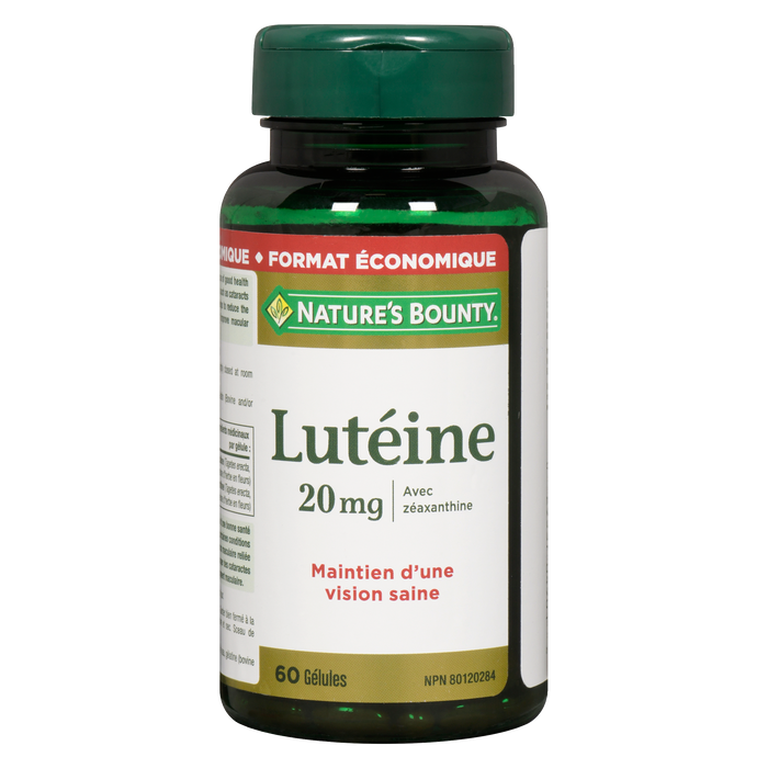 Nature's Bounty Lutein 20 mg Value Size 60 Softgels