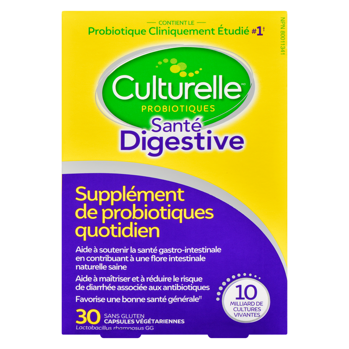 Culturelle Digestive Health Daily Probiotic 30 capsules végétariennes sans gluten