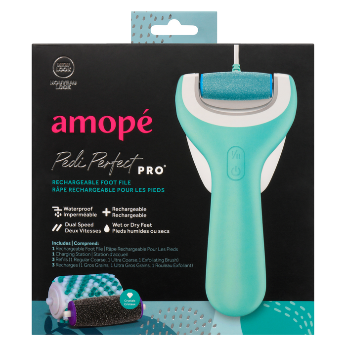 Râpe à pieds rechargeable Amopé Pedi Perfect Pro