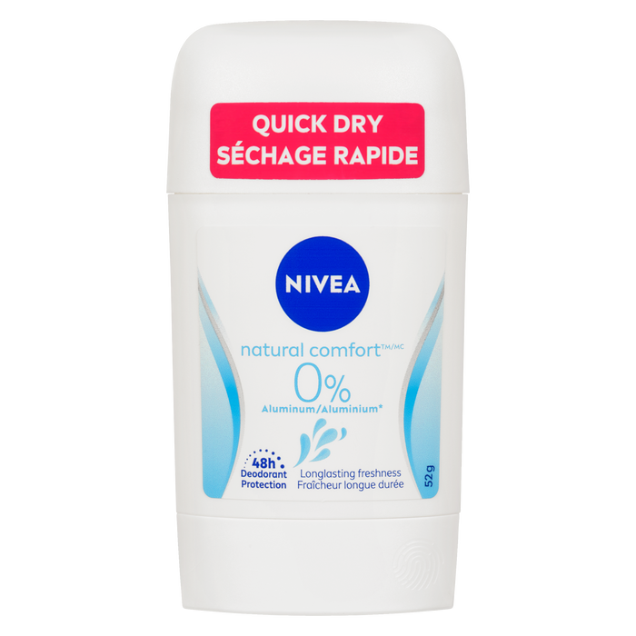 NIVEA Natural Comfort Deodorant 0% Aluminum 52 g