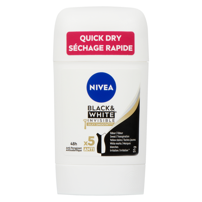 NIVEA Black & White Invisible Anti-Perspirant Silky Smooth 51 g