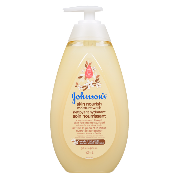 Johnson's Skin Nourish Moisture Wash Vanilla & Oat Scents 600 ml