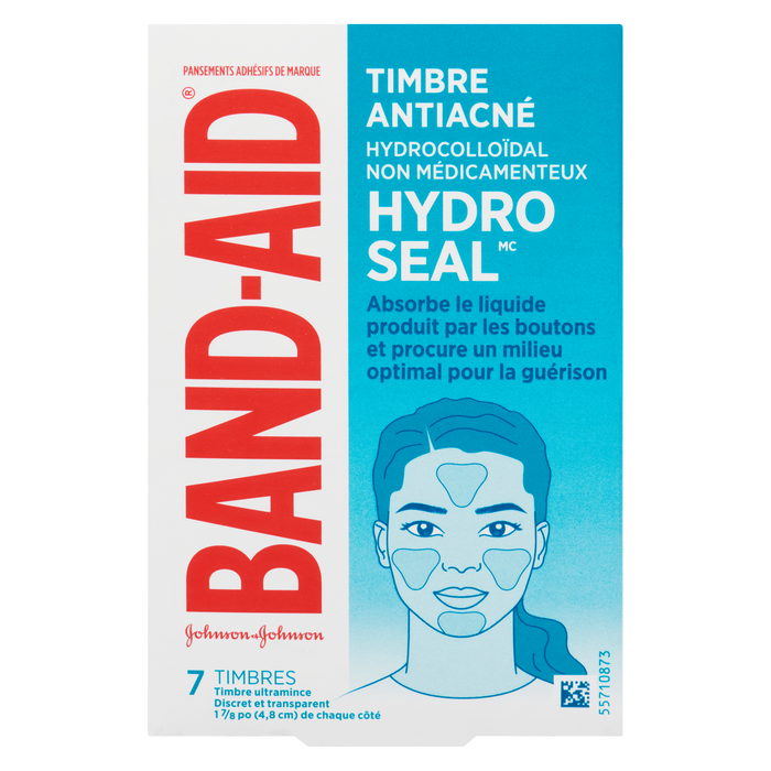 Pansement hydrocolloïde non médicamenteux Band-Aid Hydro Seal pour les imperfections de l'acné 7 patchs