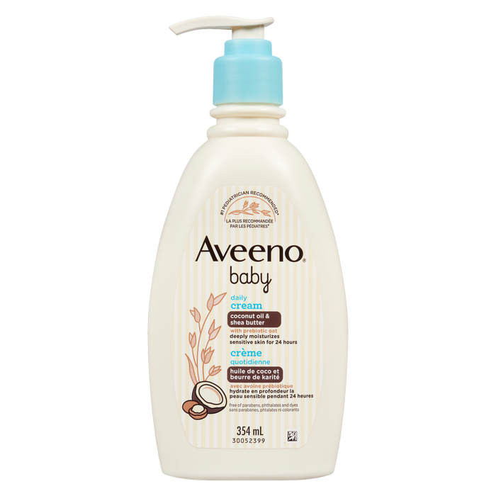 Crème quotidienne Aveeno Baby à l'huile de coco et au beurre de karité 354 ml