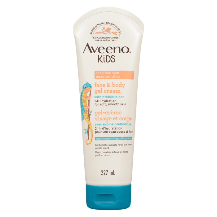 Aveeno Kids Gel Crème Visage &amp; Corps Peau Sensible 227 ml