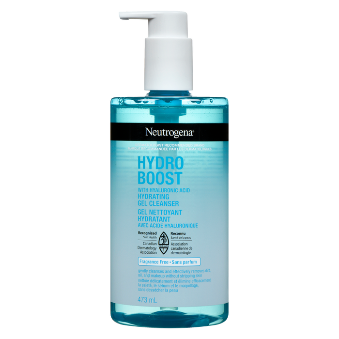 Gel nettoyant hydratant Neutrogena Hydro Boost avec acide hyaluronique sans parfum 473 ml