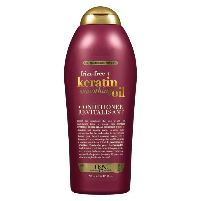 OGX Conditioner 5-in-1 Benefits Frizz-Free + Keratin Smoothing Oil 750 ml