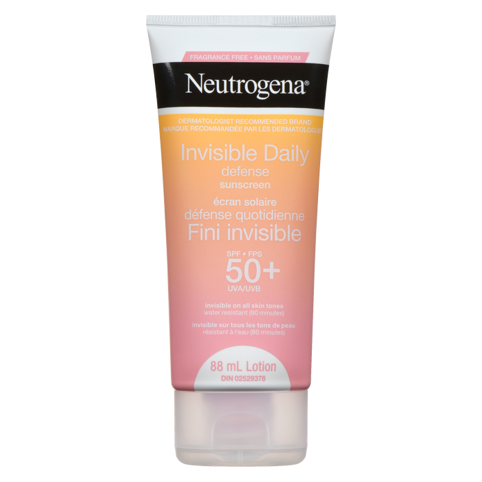 Neutrogena Invisible Daily Defense Lotion écran solaire sans parfum SPF 50+ UVA 88 ml