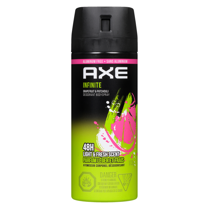 Axe Déodorant Spray Corporel Infinite Pamplemousse &amp; Patchouli 113 g