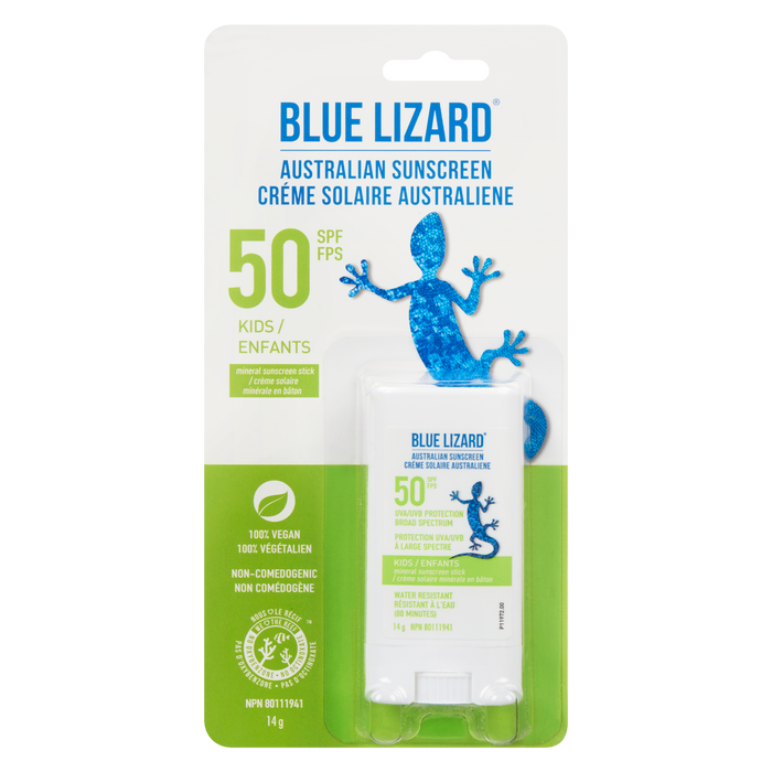 Écran solaire minéral en bâton Blue Lizard pour enfants SPF 50 14 g