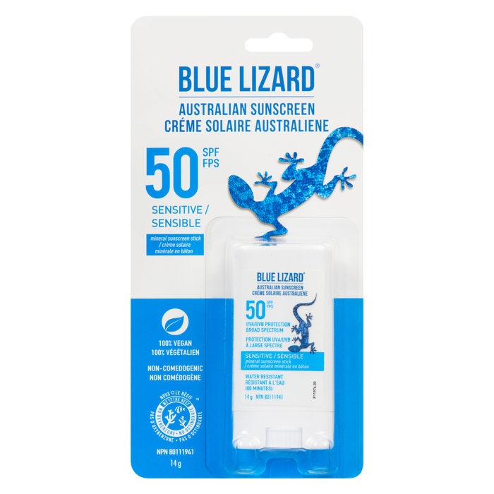 Blue Lizard Mineral Sunscreen Stick Sensitive 50 SPF 14 g