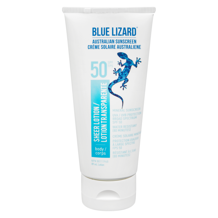 Lotion corporelle transparente Blue Lizard SPF 50 89 ml