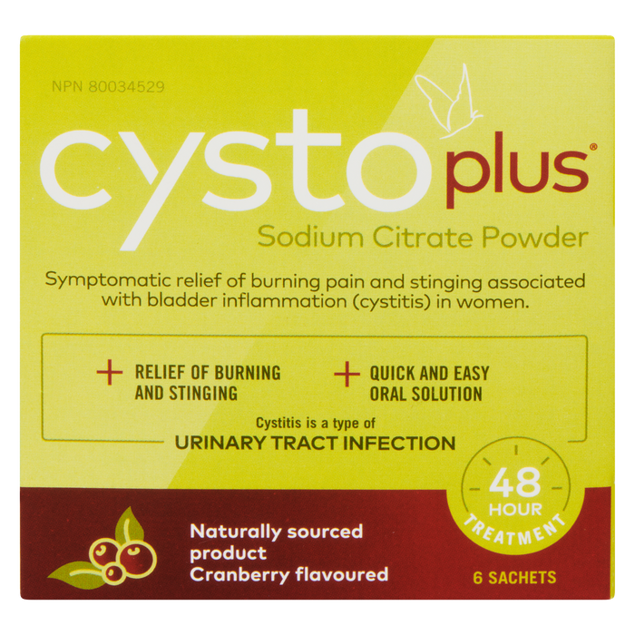 Cystoplus Sodium Citrate Powder Cranberry Flavoured 6 Sachets