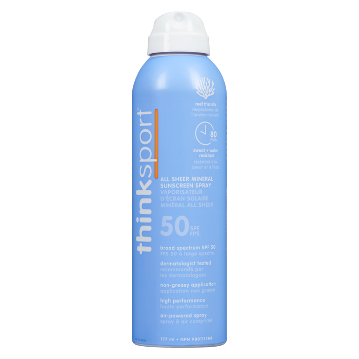 Thinksport All Sheer Mineral Sunscreen Spray SPF 50 177 ml