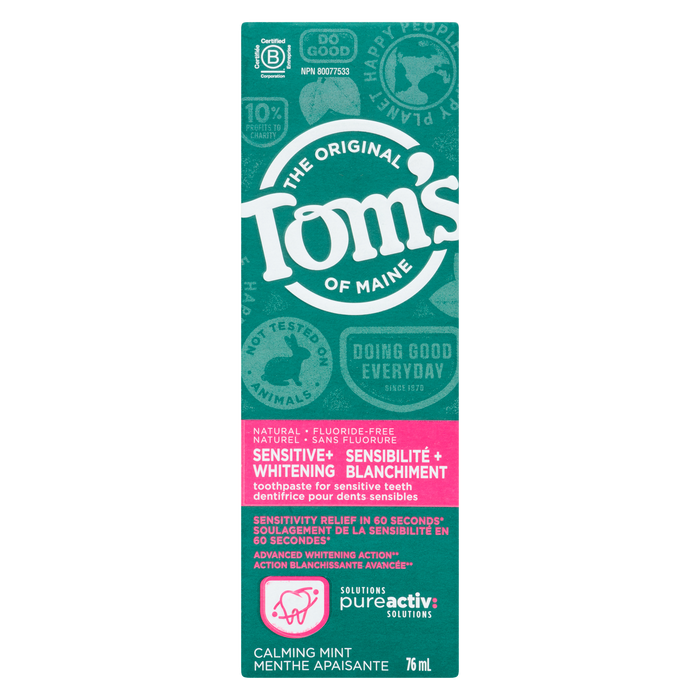 Tom's of Maine Toothpaste for Sensitive Teeth Calming Mint 76 ml