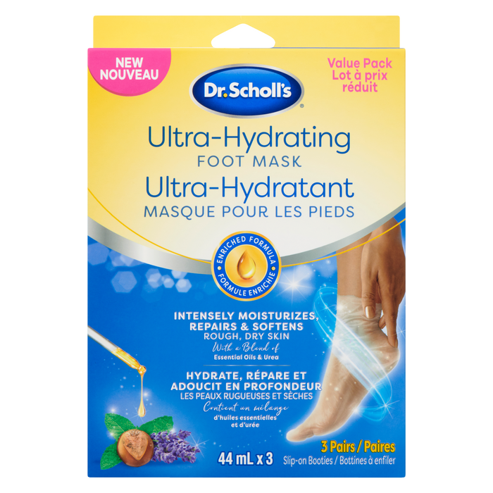 Dr. Scholl's Foot Mask Ultra-Hydrating Value Pack 3 Pairs